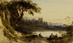 Image of 'Castle and River at Dusk'